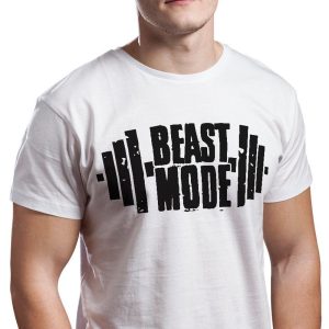 Beast Mode Gym Mens T Shirt – Workout Fitness Day Tshirt For Men – Inspirational Athletic Motivational Sports – Top Muscle Body Building Tee