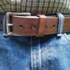 Buffalo Leather Belt 1″ width (25.5mm) NO BUCKLE, Snap On, Customizable Belt Strap for Your Buckle, Men’s DIY Accessory, Belt Without Buckle