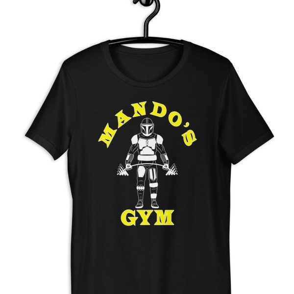 MandoFit Gym T-Shirt, Gym Rat Shirt, Gym Geek Tee, Mando Gym, Work Out Shirt, Fitness Tee