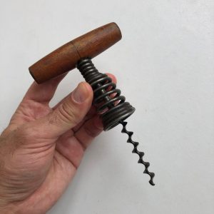 Vintage corkscrew, Antique wine opener, Metal corkscrew, Bar tool, Pull cork, Vintage gift for him,