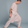 Deep Blue Gingham Linen Pajama Set, Two Piece Linen Men’s Pajama Set,Long Sleeve Linen Pajama,Linen Loungewear Set,Linen Christmas Pajama
