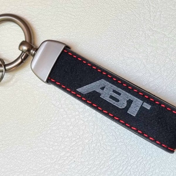 Abt Keychain Leather Alcantara Keyring Lanyard Logo ABT Car Accessories Gift For Men Birthday