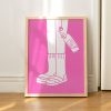 Ballet Slippers Art Print l Coquette Room Decor l Bow Room Decor l Balletcore Wall Art l Coquette Wall Art l Pink Wall Art