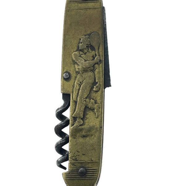 Brass pocket knife tennis boxer corkscrew