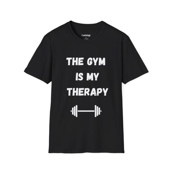 Gym Therapy T-Shirt: Fitness Motivation with Dumbbell Graphic