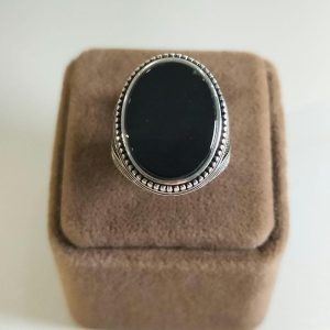 925 Sterling Silver Men’s Ring,Men’s Silver Ring With Oval Black Onyx Stone,Turkish Handmade Silver Men’s Ring,Valentine’s Day Gift