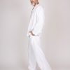 Men’s Linen Tunic Shirt & Pants Set – Heavyweight Medieval-Inspired Outfit – Organic Beige Linen Clothing Ensemble