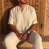 Linen mens costume, Gift for men, Man’s kit, Linen set, Linen pants, Grey linen set, Pants for men, Mens costume, Men’s linen pajama