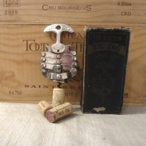 Zig Zag Corkscrew from the 50s in original cardboard box French Wine Bottle Opener Zig Zag Corkscrew Collectibles Corkscrew Wine Accessory