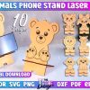 Simple Laser Files for Phone Stand (SVG, PDF, DXF)