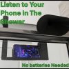 Multicolor 3d printed brachiosaurus long neck dinosaur phone holder.