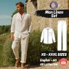 Couple’s Linen Outfit Sewing Pattern PDF – Men’s Linen Shirt – Women’s Patch Pocket Linen Dress XS-5XL – Summer Matching Set