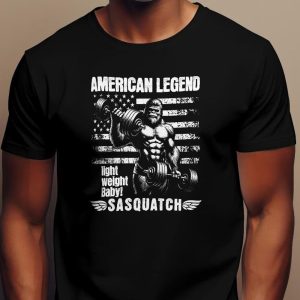 Sasquatch Gym Tee, Lightweight Unisex T-Shirt for Bodybuilders, Funny Weight Lifter Shirt, Fitness Apparel, Workout Top