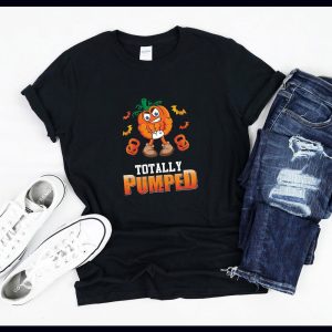 Totally Pumped Halloween Muskular Pumpkin Gym Workout | Body Building | Fitness | T-Shirt | Tank Top | Sweatshirt | Hoodie