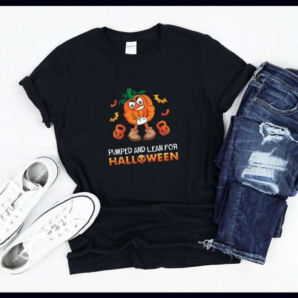 Pump King Pumped And Lean For Halloween Pumpkin Gym Workout | Body Building | Fitness | T-Shirt | Tank Top | Sweatshirt | Hoodie