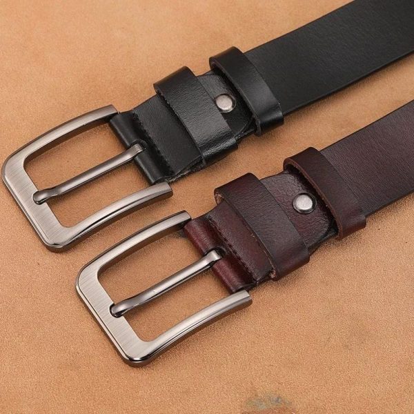 Men’s Full Grain Leather Belt – Handmade Casual Belt, Gift for Him, Classic Work Belt