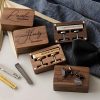 Personalized Leather Keychain: 2 Characters Each Side – A Handcrafted Accessory made from Italian BUTTERO leather with embossed initials.