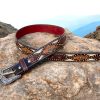 Handmade Heavy Duty Mens Full Grain Leather Trousers Belt Gift 38mm wide dark brown with a brass buckle made in UK