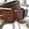 Cowhide Leather Belt for Men, Women Genuine Cowhide Belts Real Hair-on Leather Belt for Cowboys, Cowgirls, Western Buckle Natural Cow Fur